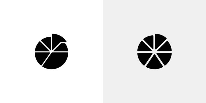 negro tarta cartas demostración datos comparación en división blanco y ligero gris antecedentes vector