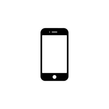 Black Smartphone Illustration with White Screen and Home Button Design Element vector