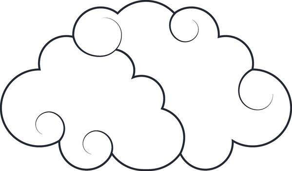 Clouds Ornament in Flat Design. vector