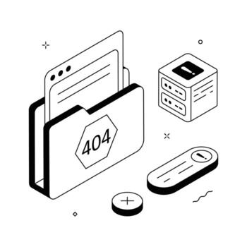 Isometric illustration of 403 forbidden page showing access denied warning.. vector