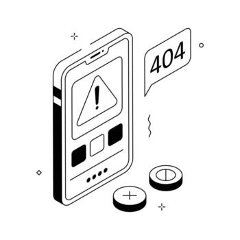 Get this amazing isometric illustration of application error. vector