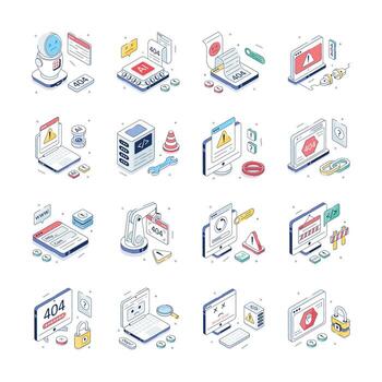 error página diseño elementos para web desarrollo vector