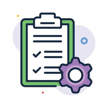 Take your hands on this amazing icon of project management in trendy style vector