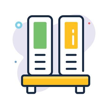 plano icono de carpetas representando documento organización vector