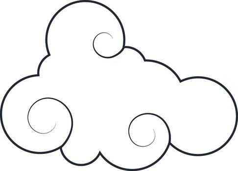 Clouds Ornament. Isolated on White Background vector