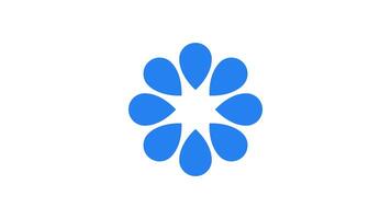 liten droppe kronblad expanderar in i full cirkulär läser in animation. roterande blomma design. animerad throbber på transparent bakgrund. ui design element 4k för uppdatering. framsteg indikator, buffrande video