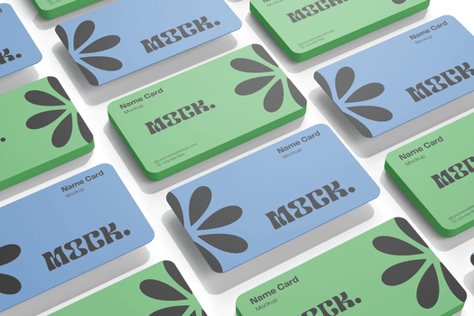 pila di moderno attività commerciale carte con astratto modelli e segnaposto testo psd