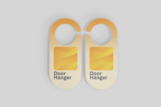 Due personalizzabile porta appendiabiti mockup con astratto design su pianura sfondo psd