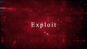 palabras de explotación en el hackear y la seguridad cibernética video