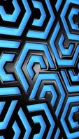 Premium Visual of Motion over Abstract Black Polygonal Pattern on Blue Background with Luxurious Shape Dynamics video