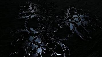 Premium Black Ornament Spinning in Smooth Loop, Featuring Exclusive Charcoal Template with Deep Dark Texture and Reflective Finish video