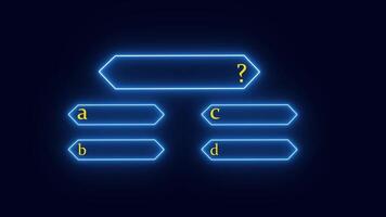 Multiple Choice Question Boxes, Animated Game Screen, Quiz with Options and Answer, Interactive Test Template, Trivia Night Challenge video