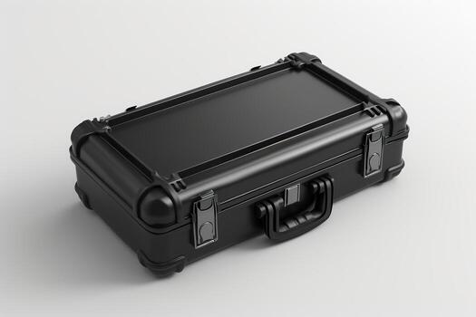 A black suitcase on a white background photo