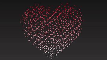 Draws a heart shape Motion Design video