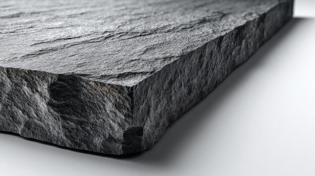 Textured Slate Stone Slab Close-Up Premium Material for Design, Architecture, and Construction Projects photo