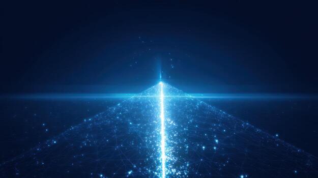 Abstract futuristic background with glowing lines and light photo