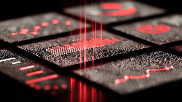 resumen rojo datos análisis y representación en oscuro composición foto