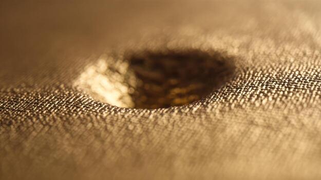 Close up of a textured surface with a small hole shallow depth of field photo