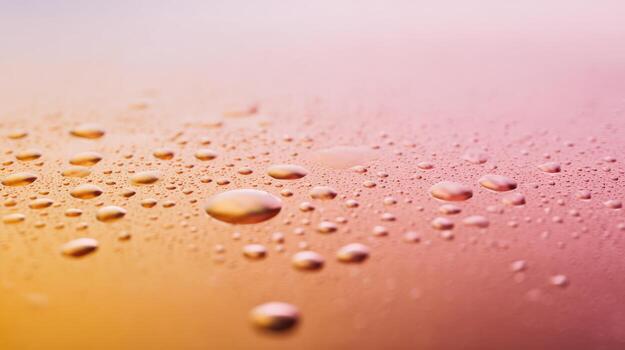 Close up of water droplets detailed texture and color gradient photo