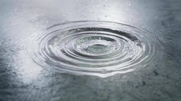 Circular water ripple effect minimalist abstract with texture and reflection photo