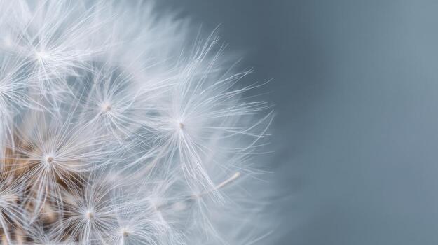 cerca arriba de un delicado diente de león semilla cabeza en contra un apagado borroso antecedentes foto
