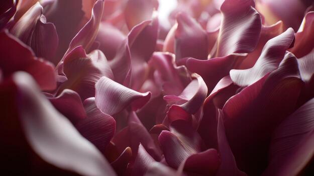 cerca arriba de rojo Rosa pétalos iluminado con suave difundido Encendiendo foto