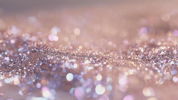 Abstract shimmering background with bokeh effect and light reflections photo