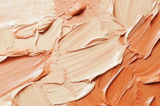 Detailed texture of abstract oil paint showcases smooth, flowing strokes in neutral shades, emphasizing artistic expression and color blending photo