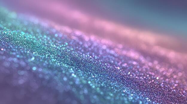 Shimmering particles create a stunning color shift in a surreal landscape, inviting exploration photo