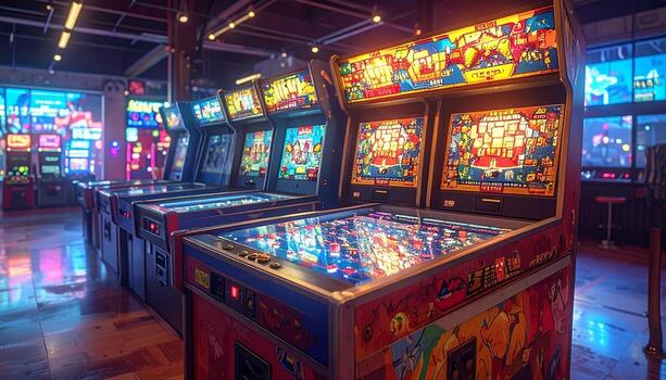 Arcade Games A Nostalgic Trip to the Past. photo