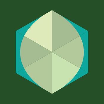 resumen geométrico hexágono circulo diseño vector