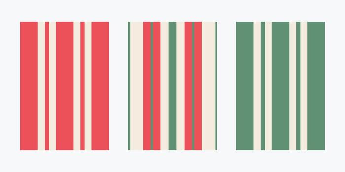 Navidad antecedentes. Navidad modelo. sin costura huellas dactilares con rojo y verde rayas . conjunto nuevo año texturas festivo envase papel. rojo verde fondo. ilustración para tarjeta y bandera vector