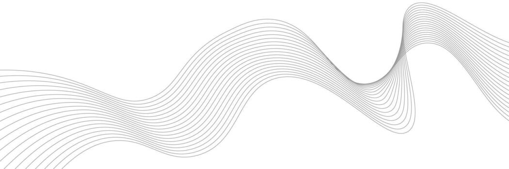 Smooth thin abstract black curve line texture vector