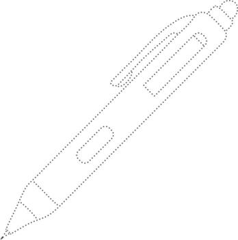 Digital stylus pen with side buttons and fine tip vector