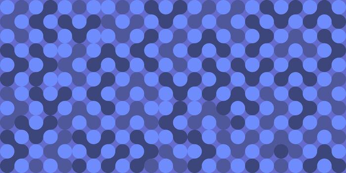 Abstract Pattern of Interlocking Blue Circles Creates a Modern and Dynamic Geometric Background vector