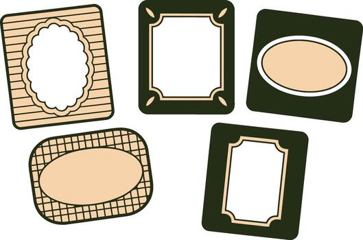 Elegant frames and labels for creative projects, perfect for design elements and branding vector