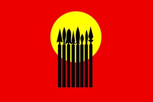 Pi Cpdf Flag Artistic Banner Featuring Symbol of Mathematical Infinity, Harmony, and Universal Knowledge vector