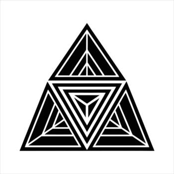 Abstract overlapping triangles illustration vector