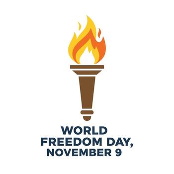 antorcha con llamas y texto fuego ligero vector