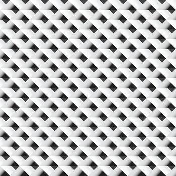 3D geometric pattern background black white abstract vector