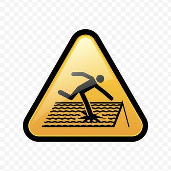 Caution Sign for Fragile or Unsafe Surface Area vector