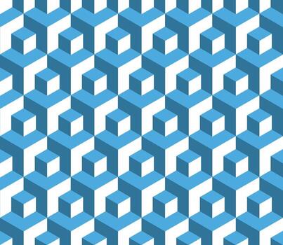 Blue flat square geometric pattern clean modern background vector