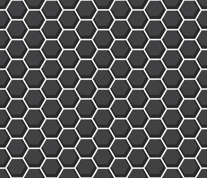 sin costura 3d hexagonal panal cuadrícula modelo con sombra en oscuro gris vector