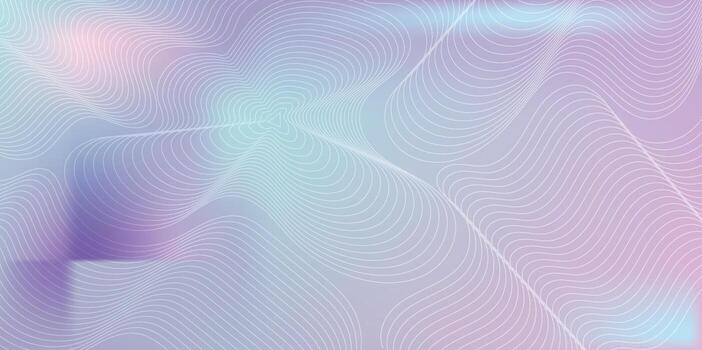 Abstract Neon Wavy Mesh Lines on Holographic Gradient Background vector