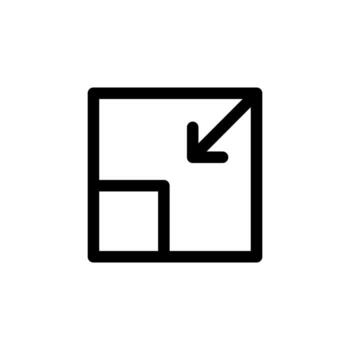 Stylish Exit Fullscreen Line Icon for Digital and System Interface vector