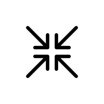 Elegant Exit Fullscreen Line Icon for Window and Interface Concept vector