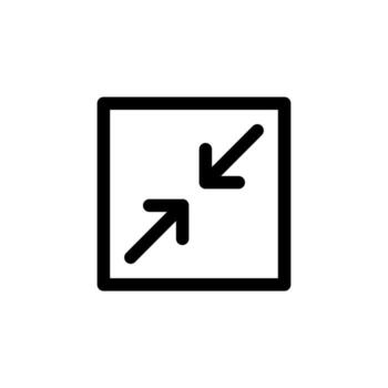 Creative Exit Fullscreen Line Icon for Control and Screen Design vector