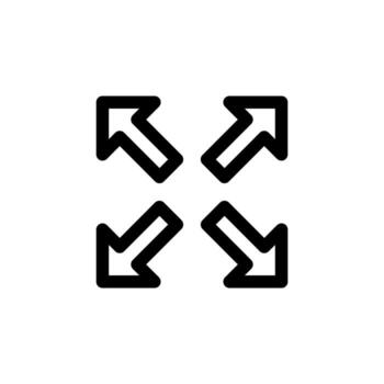 Simple Fullscreen Line Icon for Media and Visual Concept vector