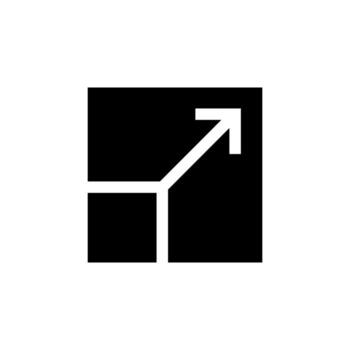 Minimal Fullscreen Solid Icon for Media and Visual Concept vector