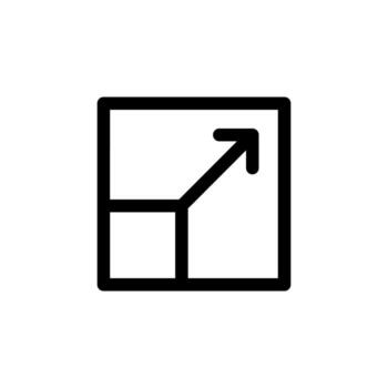Modern Fullscreen Line Icon for Display and View Design vector